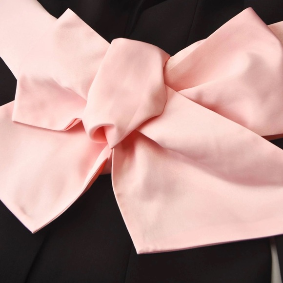 NWT I am the Present Blazer Dress with Pink Satin Bow - Picture 3 of 6